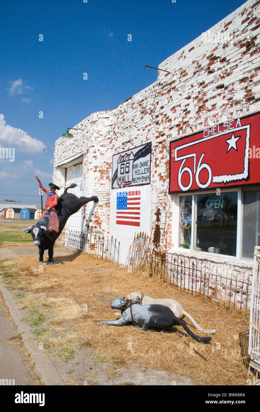 route 66 chelsea oklahoma Stock Photo Alamy