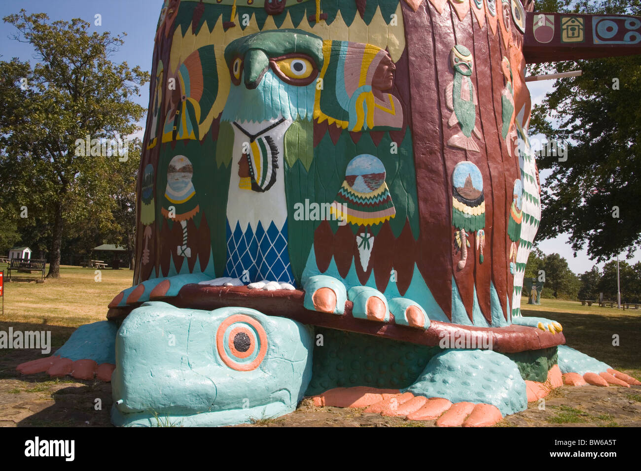 totem pole park foyil oklahoma Stock Photo Alamy