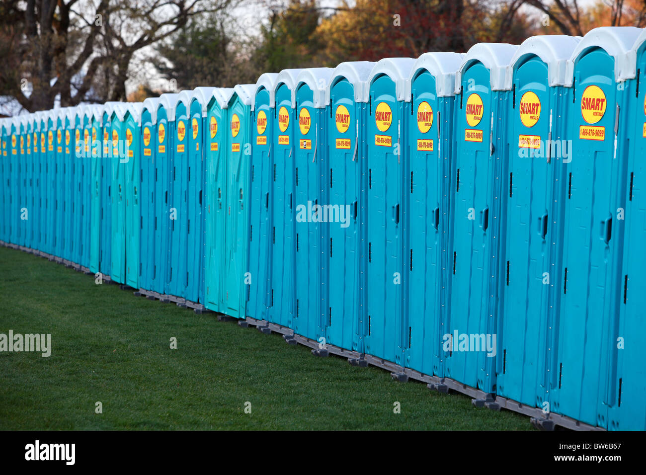 portable toilets Stock Photo