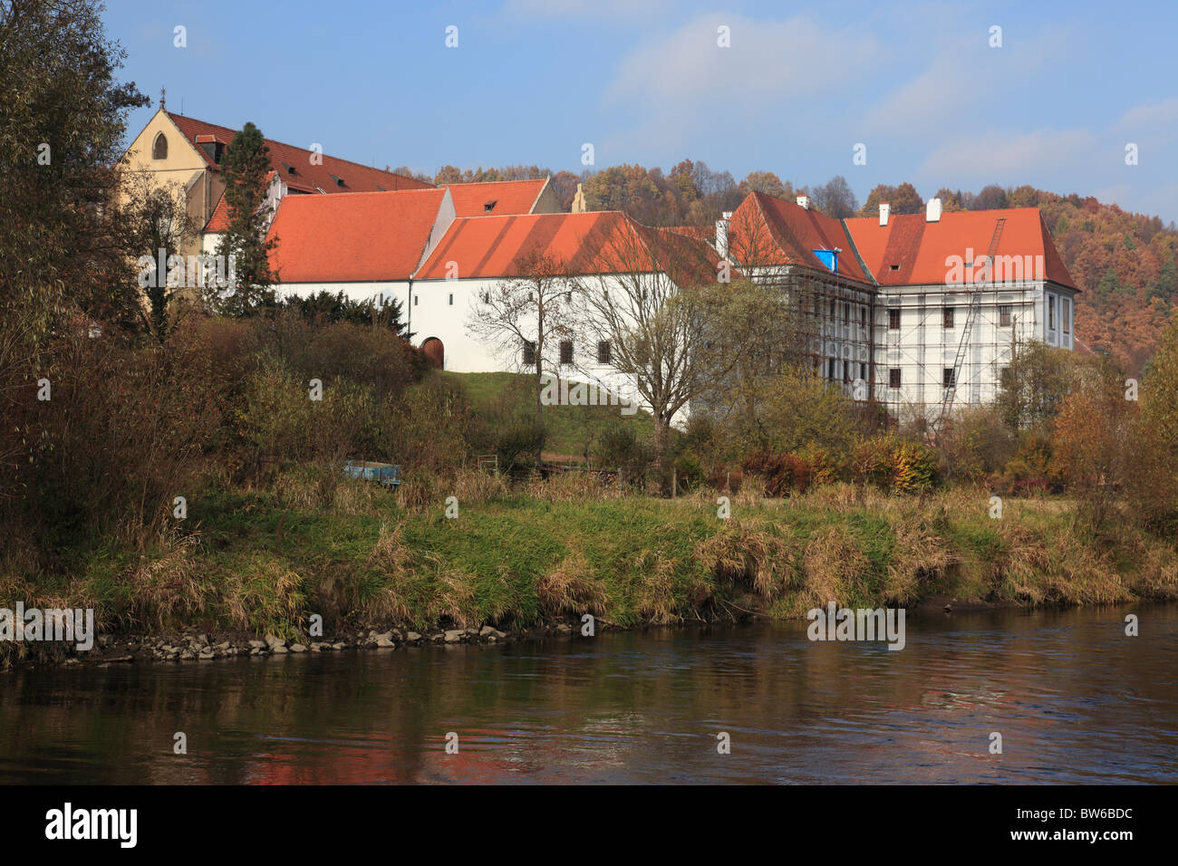 cloister and  monastery Zlata Koruna, Golden Crown, Bohemia, Czech Republic, Europe. Photo by Willy Matheisl Stock Photo