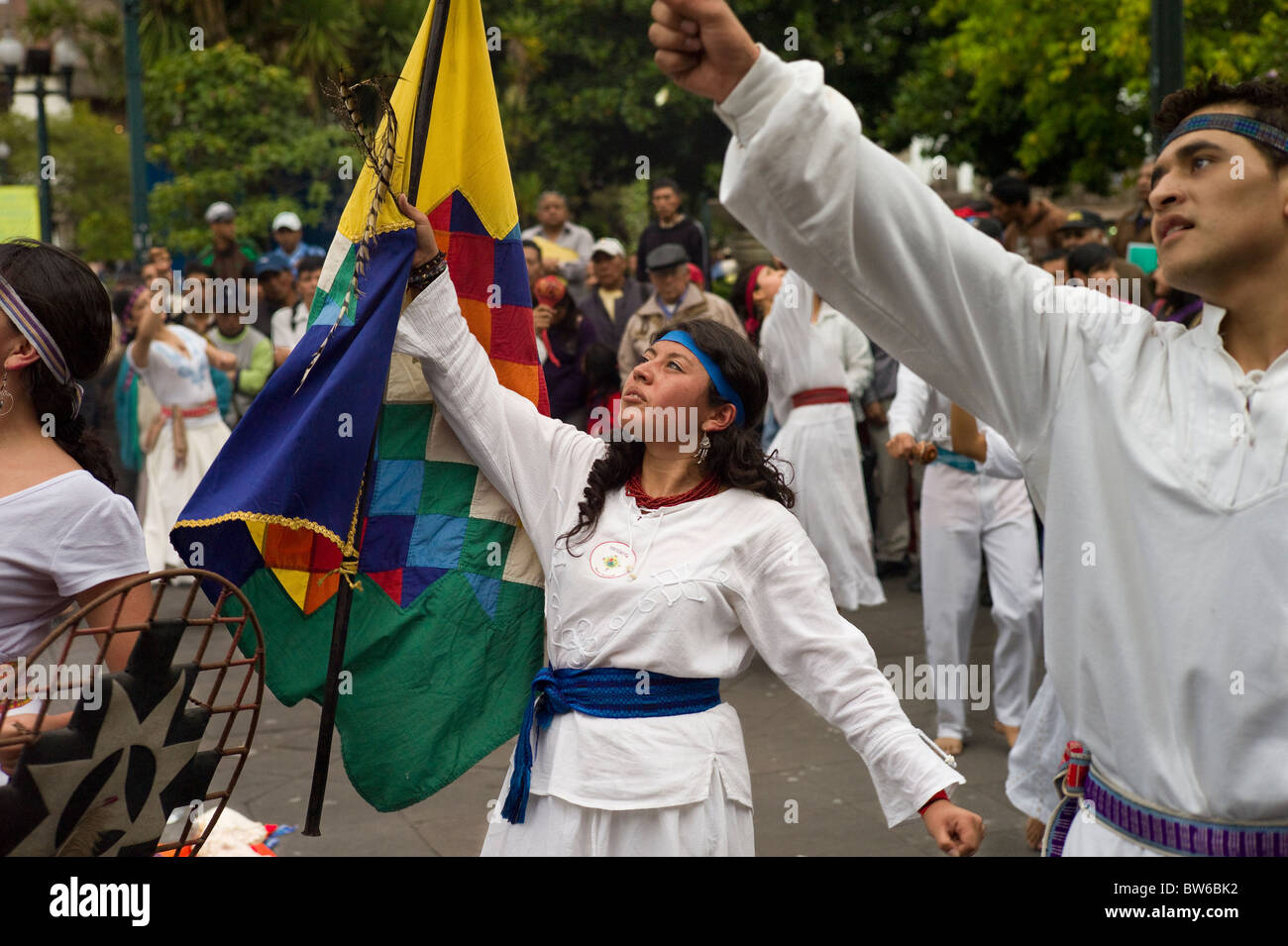Indigenous dances, Quito, Ecuador Stock Photo