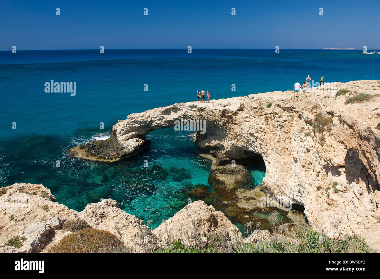 Kipros Arch, Ayia Napa, Republic of Cyprus Stock Photo