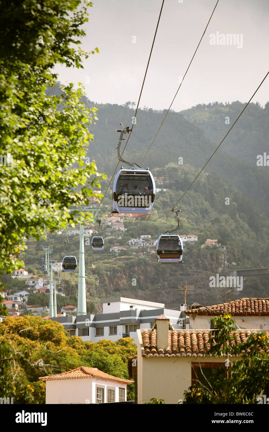 Cable car ride Funchal Madeira Canary Islands Stock Photo