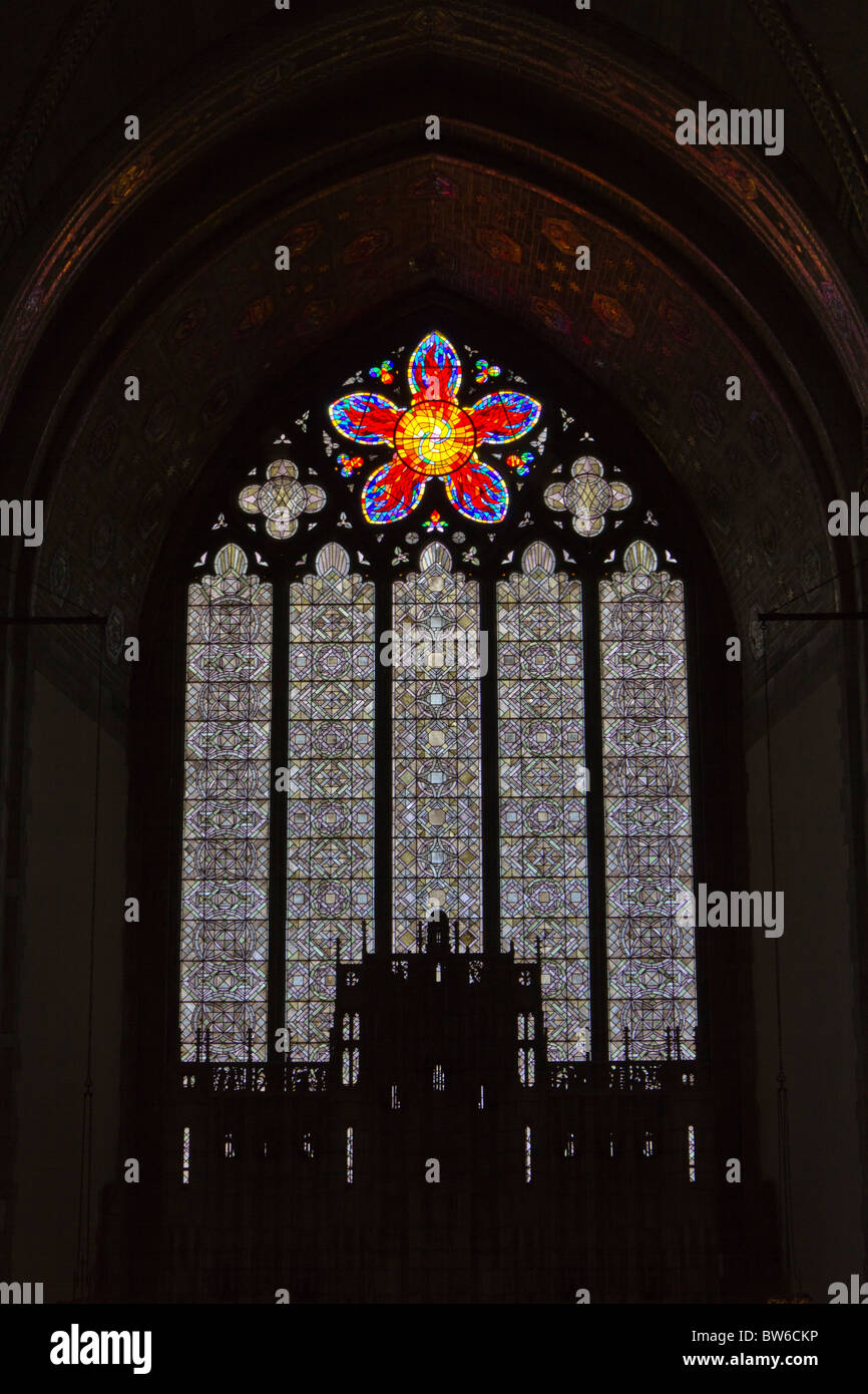 nave window Rockefeller Chapel, University of Chicago, Illinois, USA Stock Photo