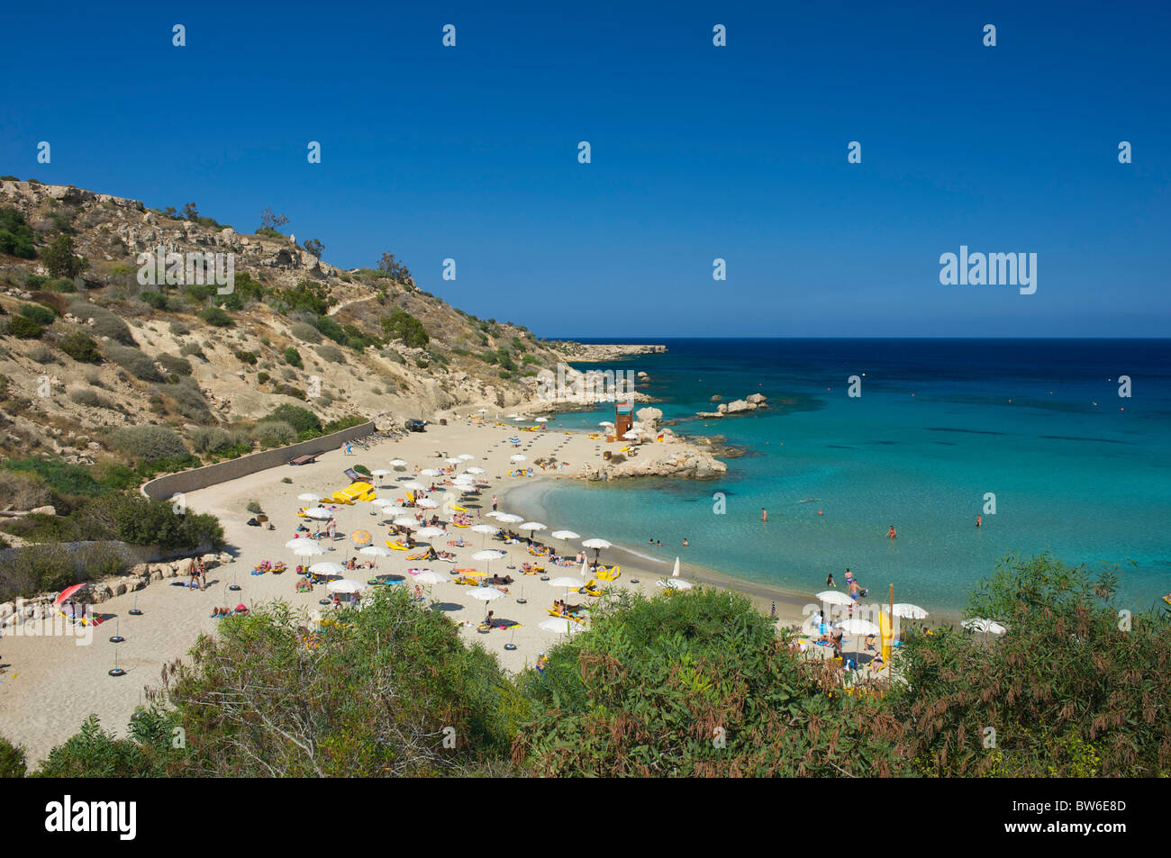 Konnos Beach, Protaras, Ayia Napa, Republic of Cyprus Stock Photo