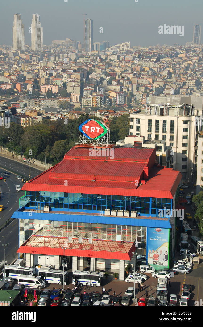 ISTANBUL, TURKEY. The TRT building (TV and radio station) in Beyoglu