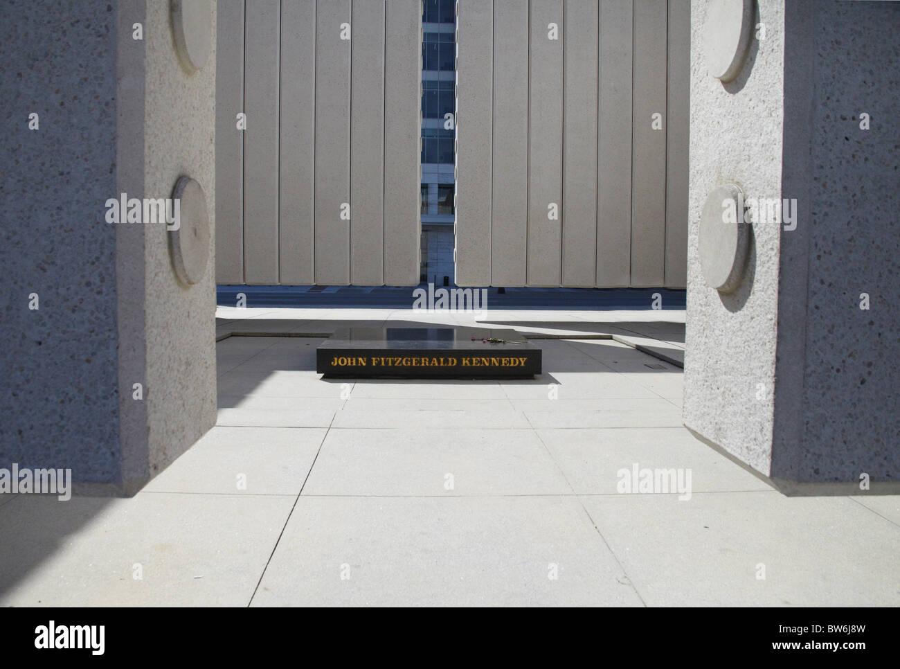 JFK Memorial near Dealey Plaza, Dallas Texas Stock Photo