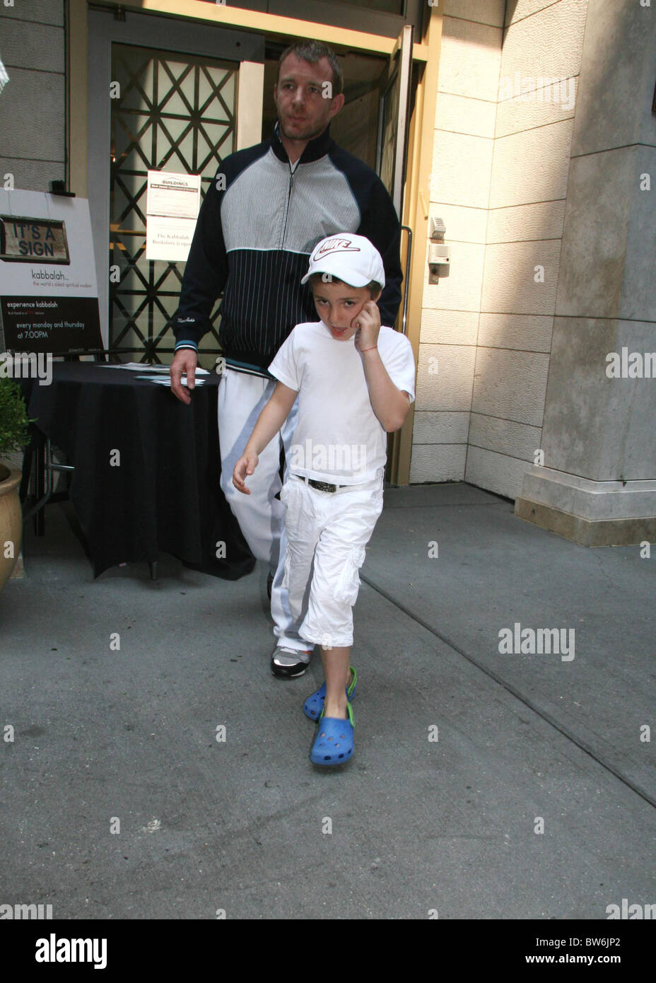 Madonna and Family Attend Kabbalah Services Stock Photo