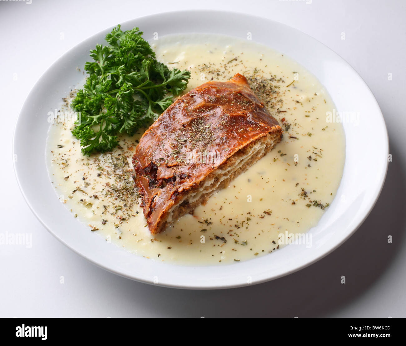 pasty with a meat Stock Photo