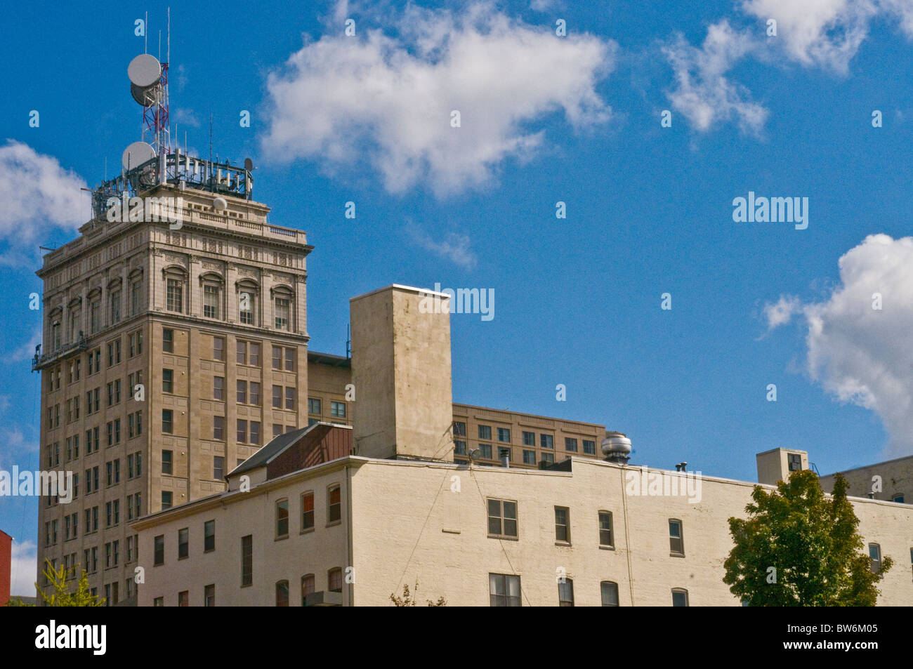 Lancaster PA Greist building. Telephone radio relay cell towers Stock ...