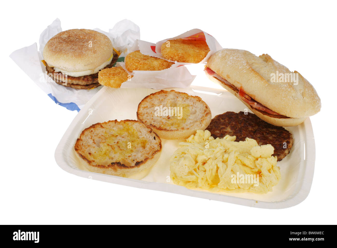Large Takeaway Breakfast Stock Photo