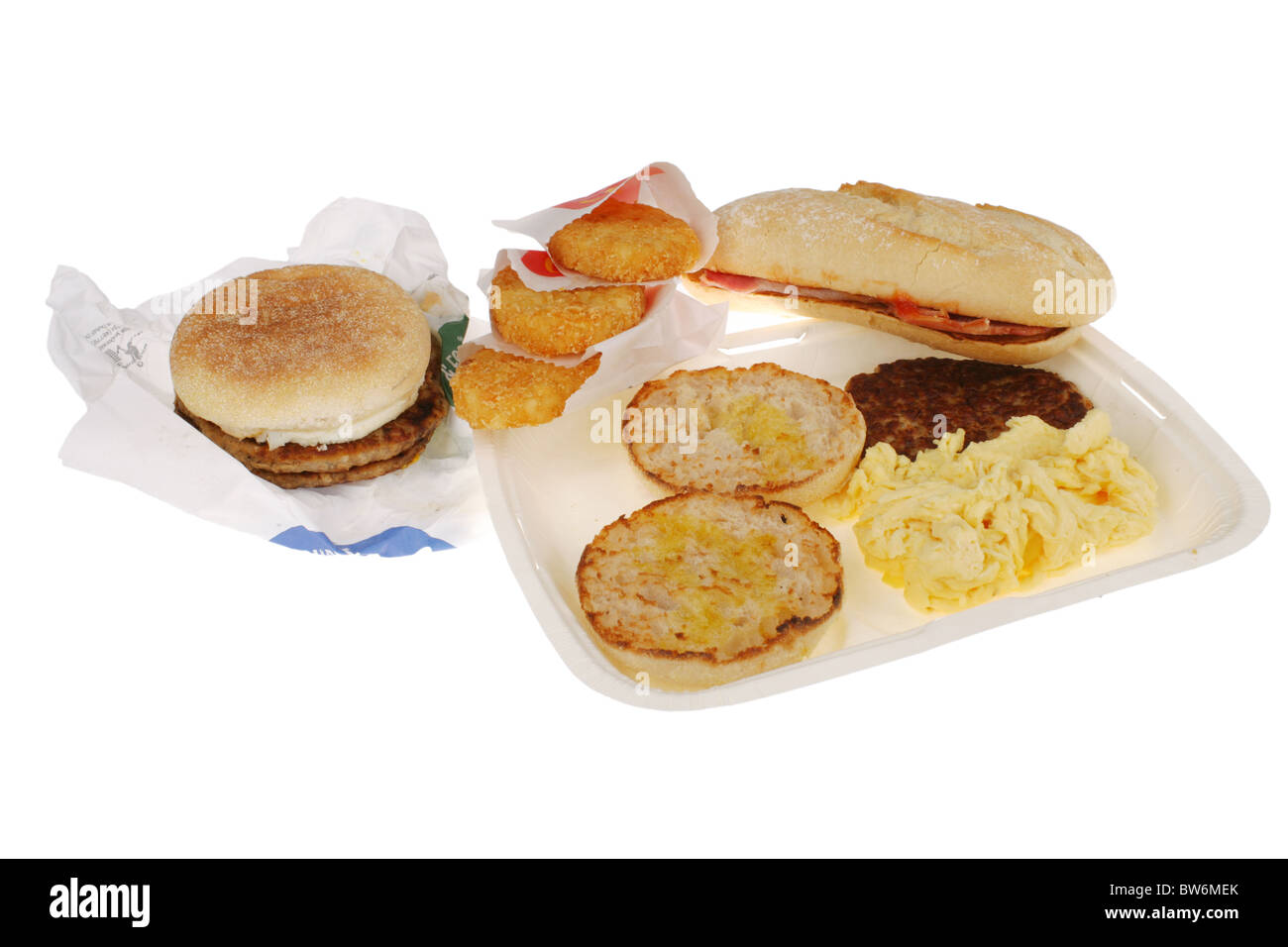 Large Takeaway Breakfast Stock Photo