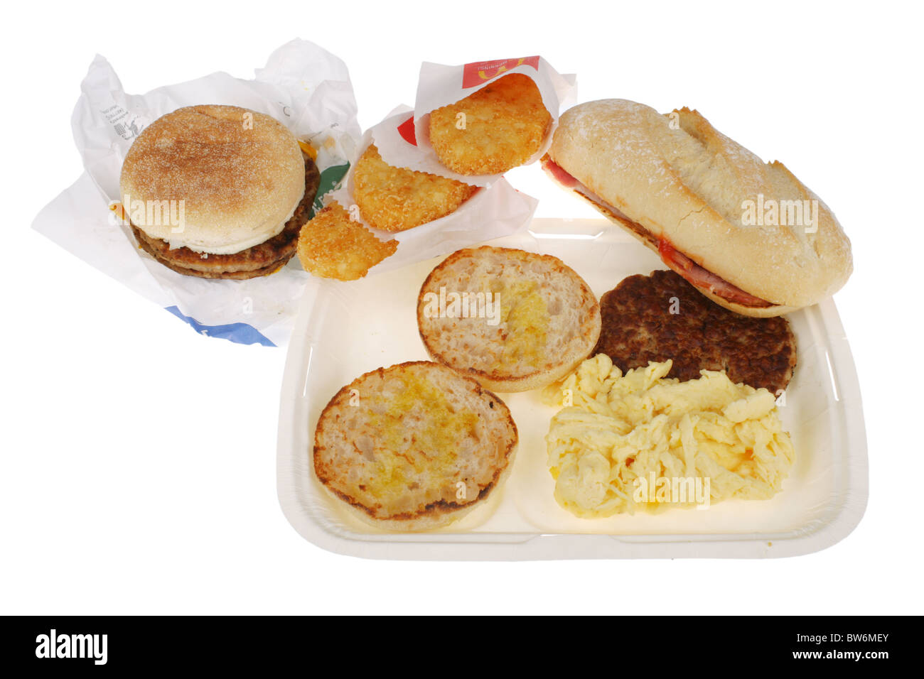 Large Takeaway Breakfast Stock Photo