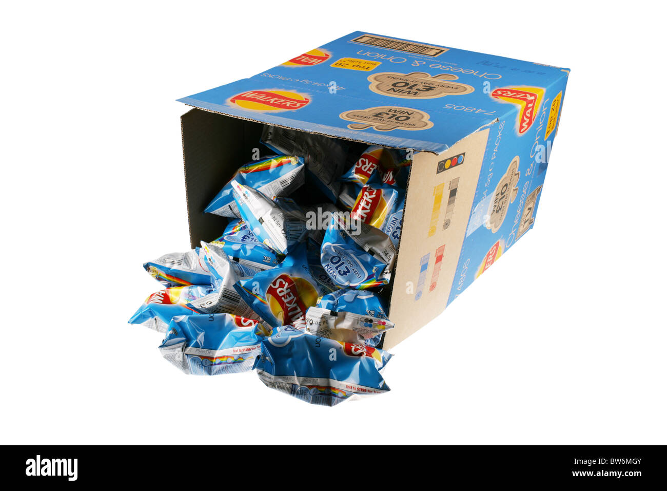 48 Pack Box of Crisps Stock Photo