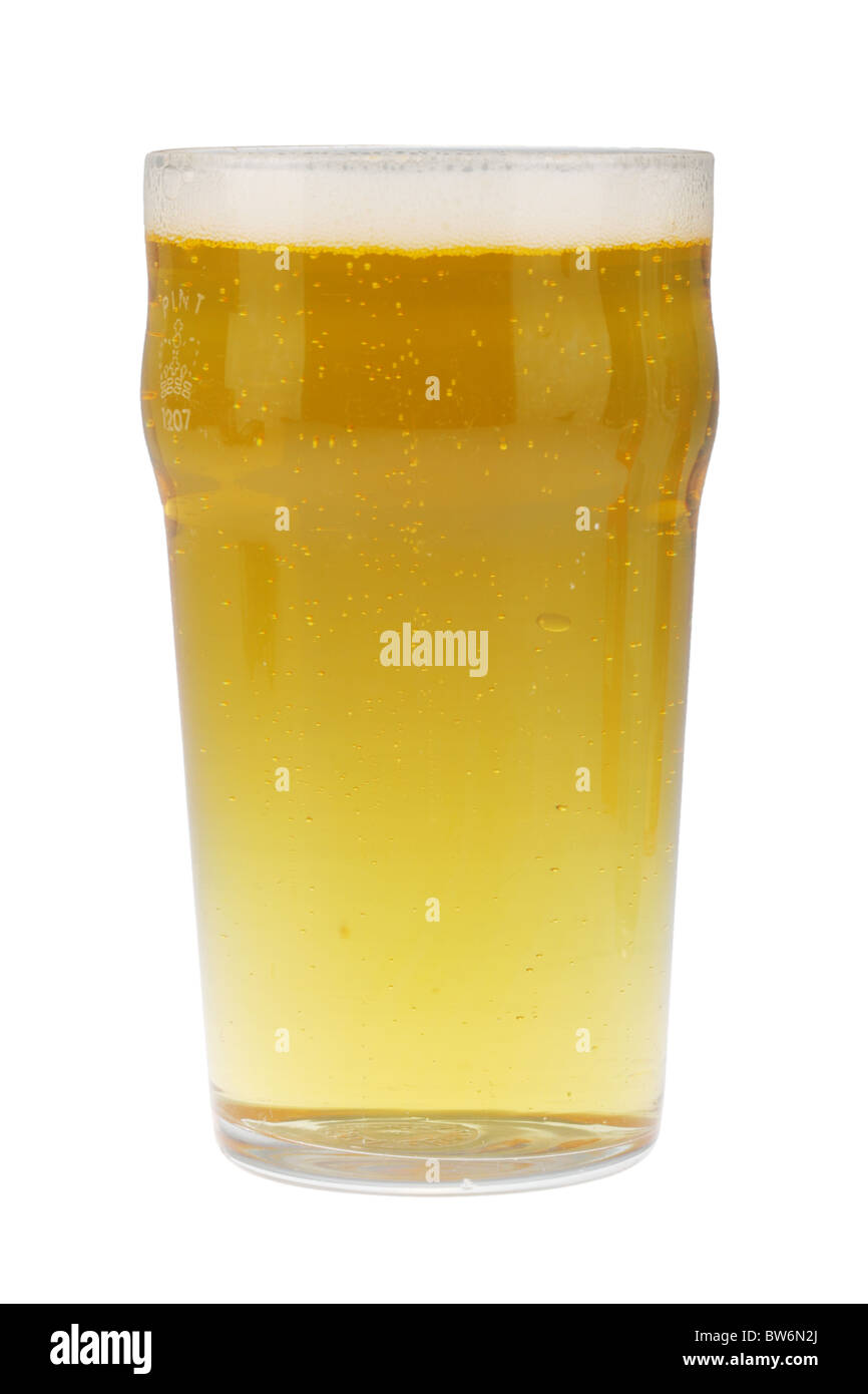 Pint of Lager Stock Photo
