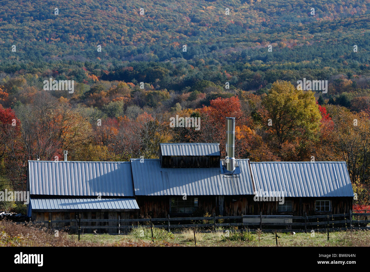 Maple sugar house, The Berkshires, western Massachusetts Stock Photo