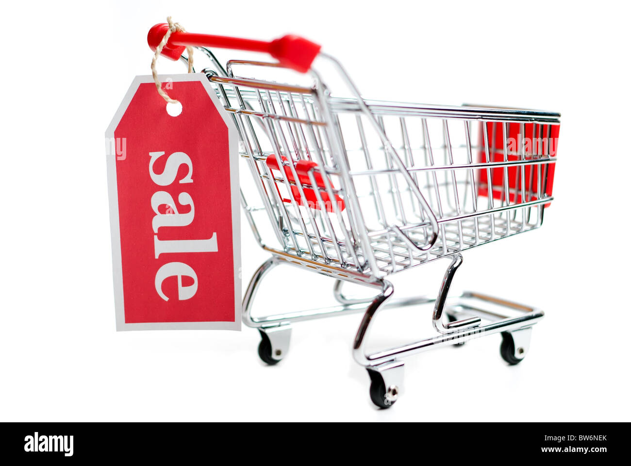 shopping cart sale isolated on white background Stock Photo Alamy