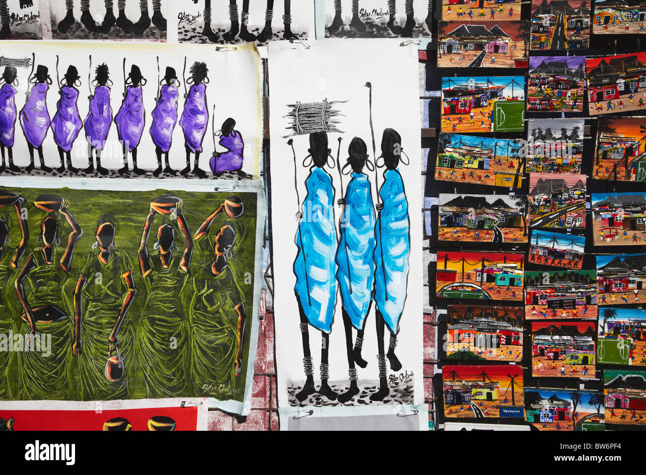 African art painting market hi-res stock photography and images - Alamy