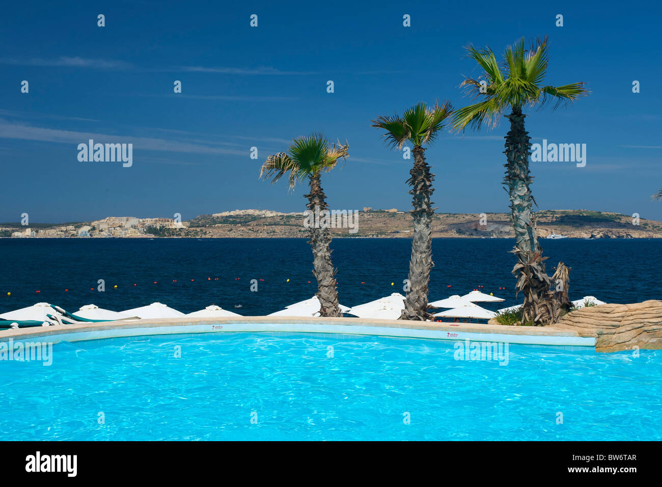 Hotel Swimming Pool, St Pauls Bay, Malta Stock Photo Alamy