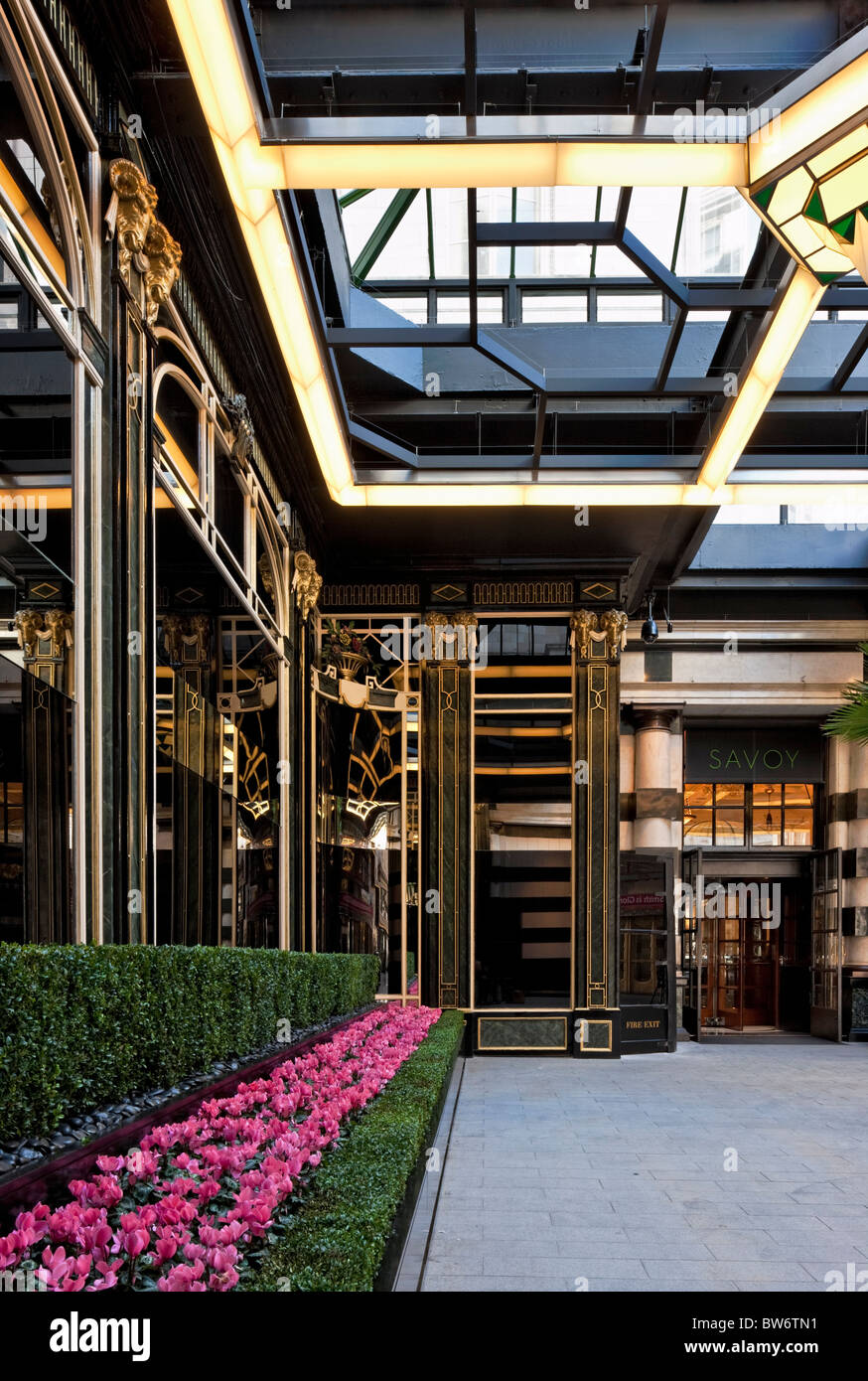 The refurbished Savoy Hotel in London - reopened in October 2010. Stock Photo