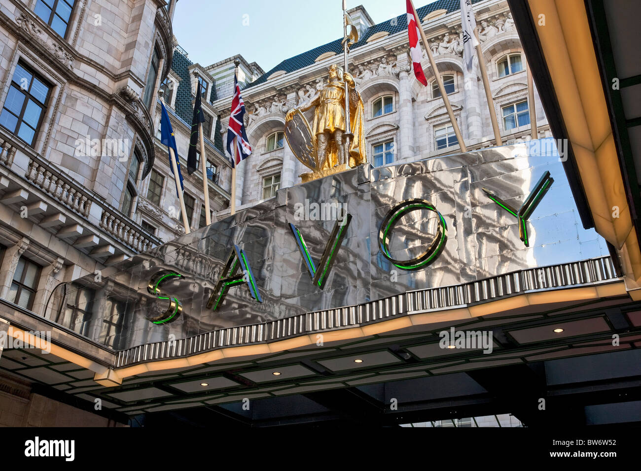 The refurbished Savoy Hotel in London - reopened in October 2010. Stock Photo
