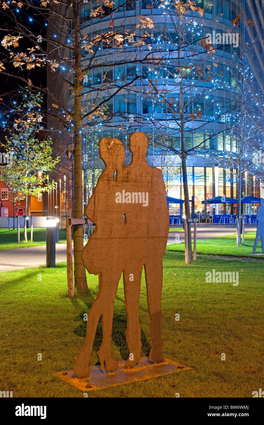 Christmas lights at Spinningfields Manchester.Award winning commercial