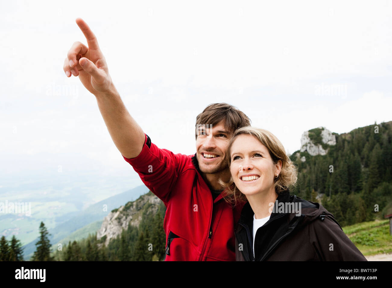 Man pointing to something Stock Photo - Alamy