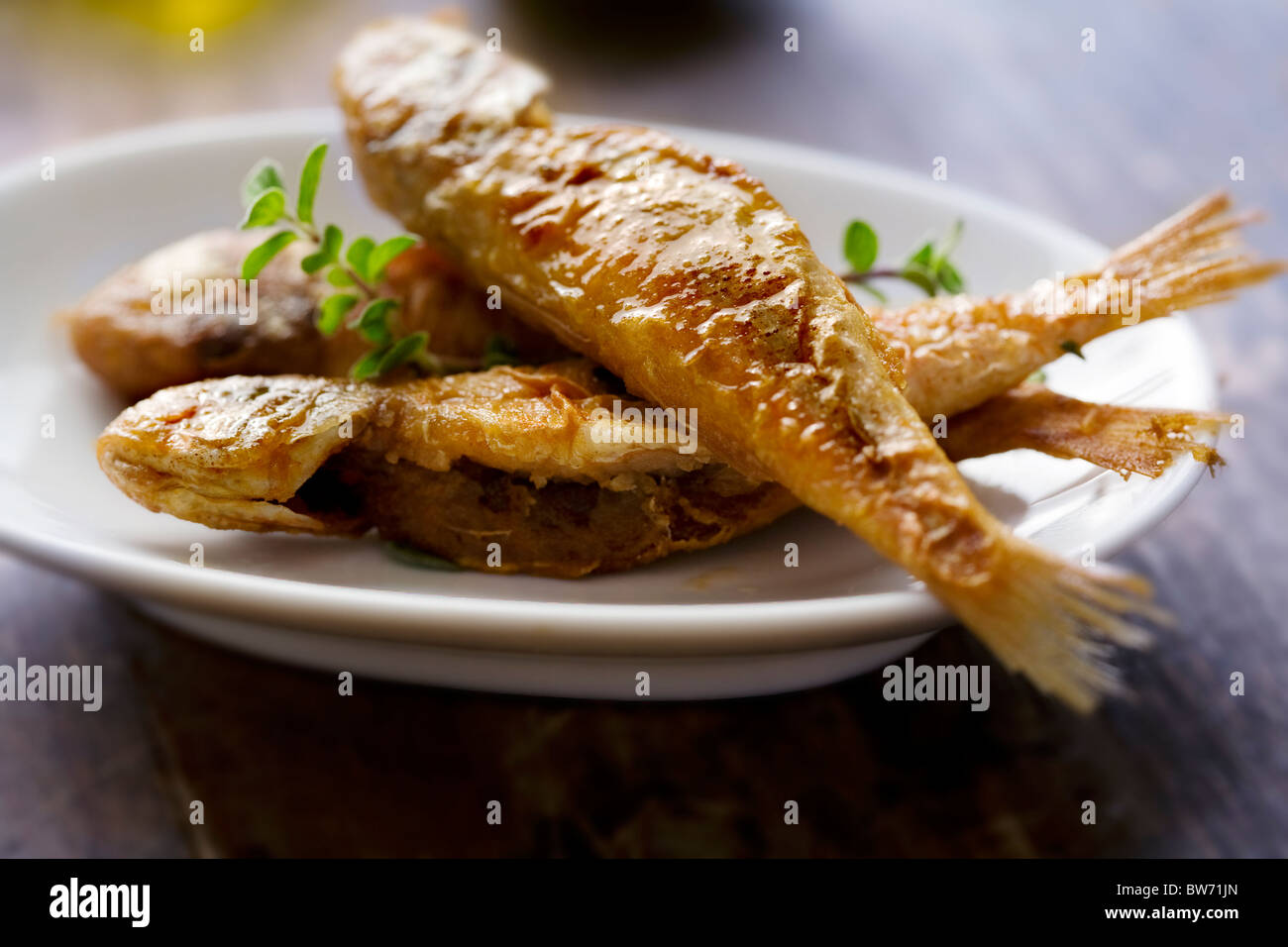small fried fish Stock Photo