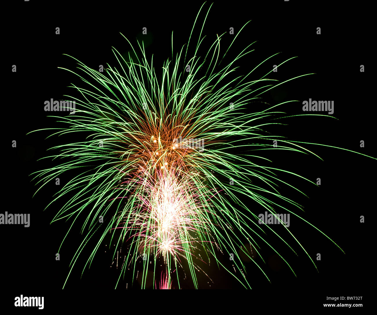 Festivals, Guy Fawkes, Fireworks, Colourful display of Pyrotechnics. Stock Photo