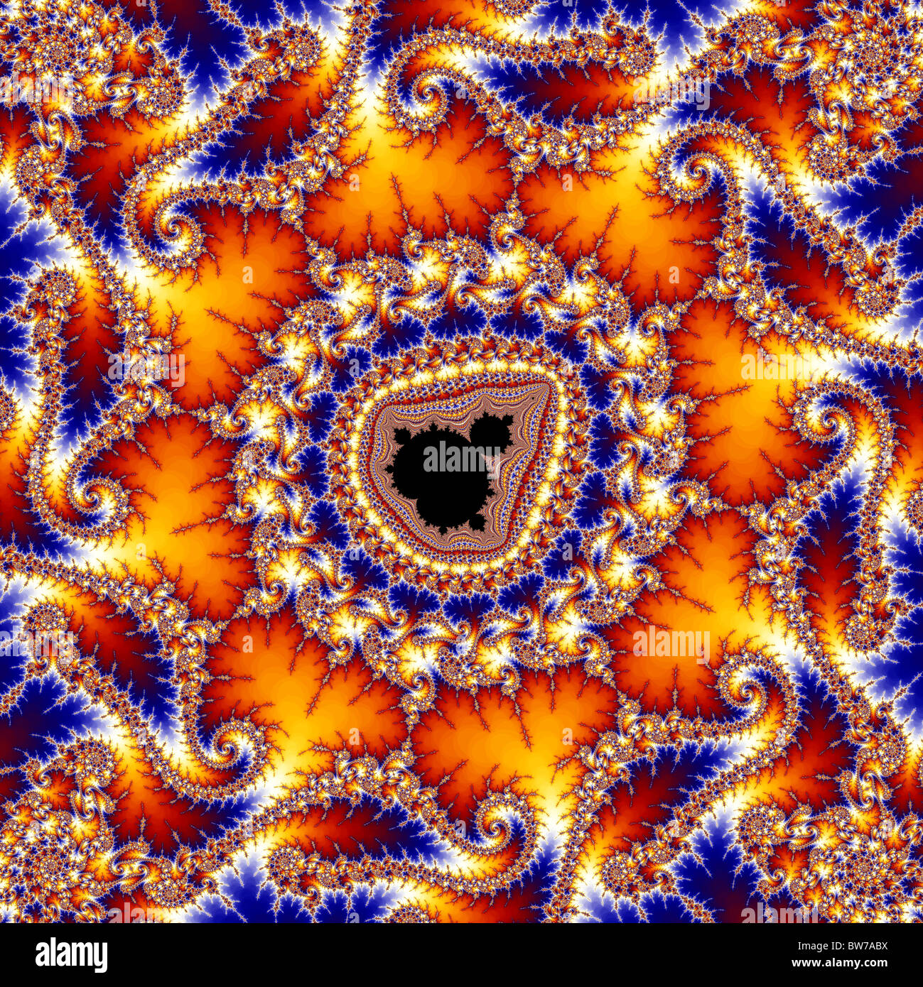 A deep zoom into the Mandelbrot Set reveals miniature copies of the Set