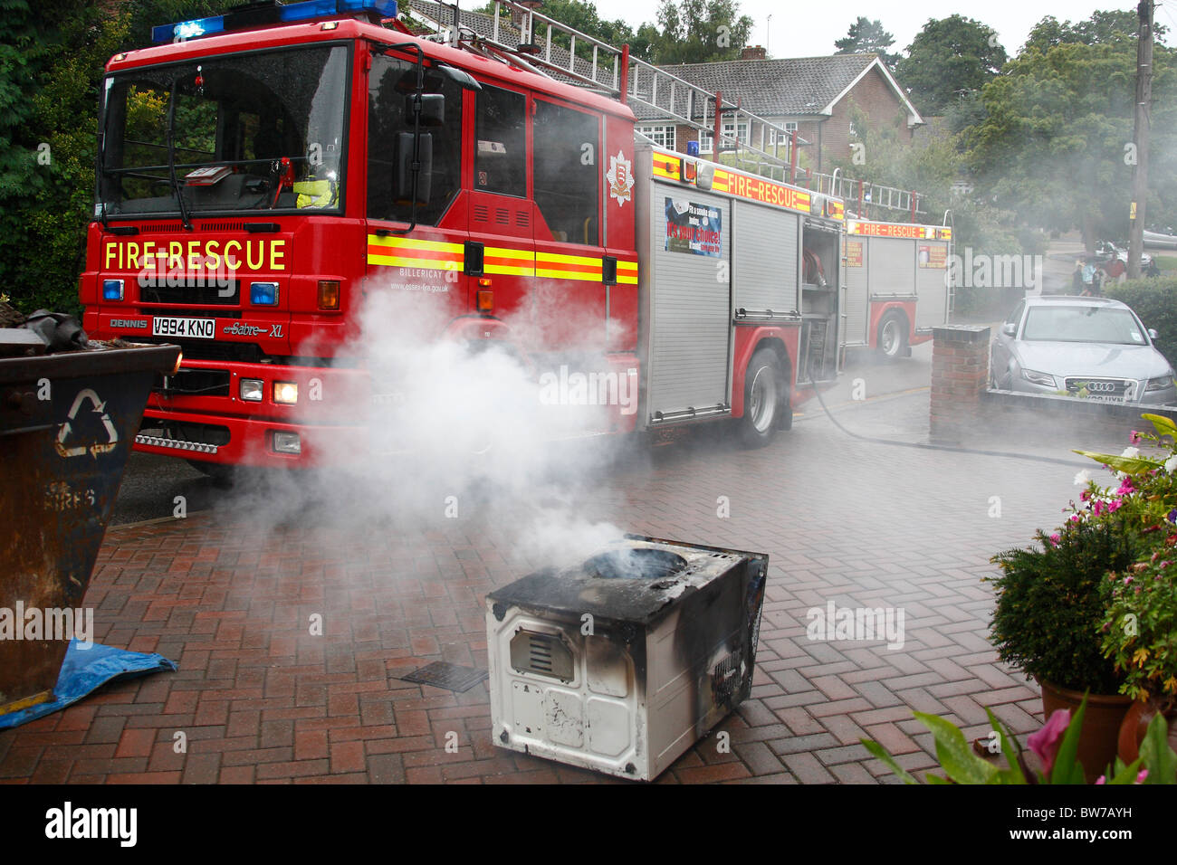 Tumble dryer fire Stock Photo Alamy