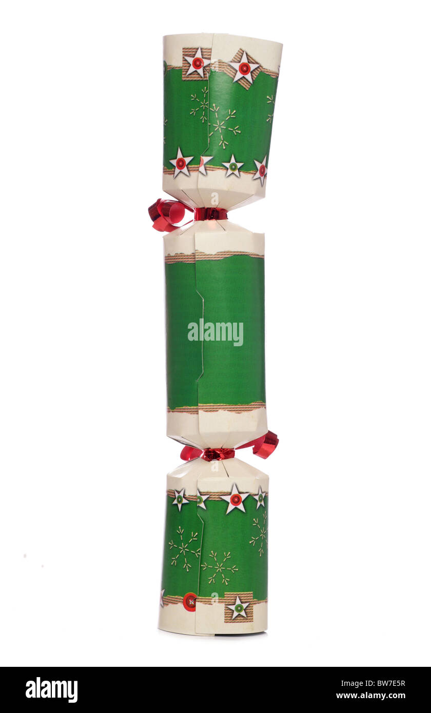 green christmas cracker studio cutout Stock Image