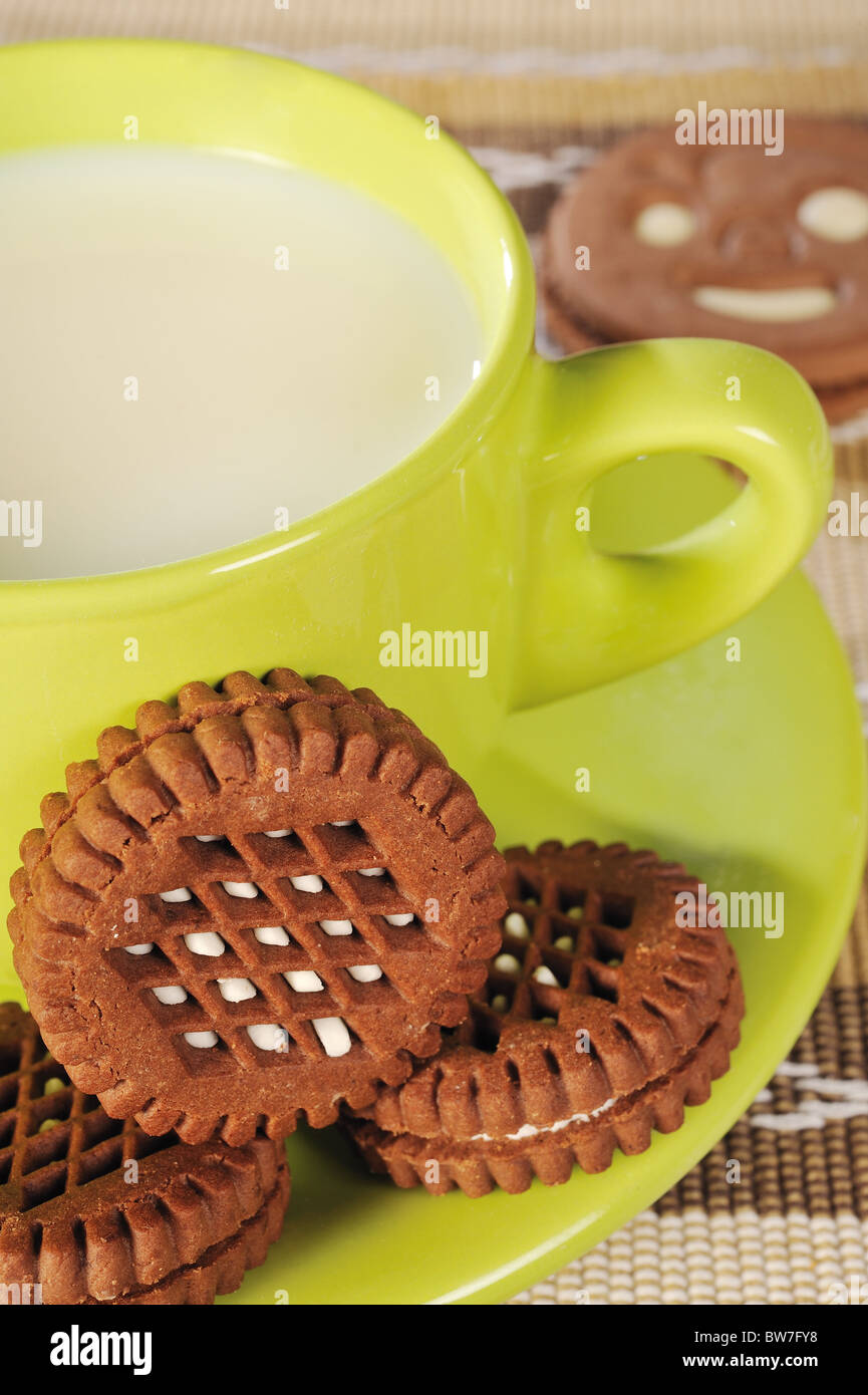 milk and cookies Stock Photo Alamy