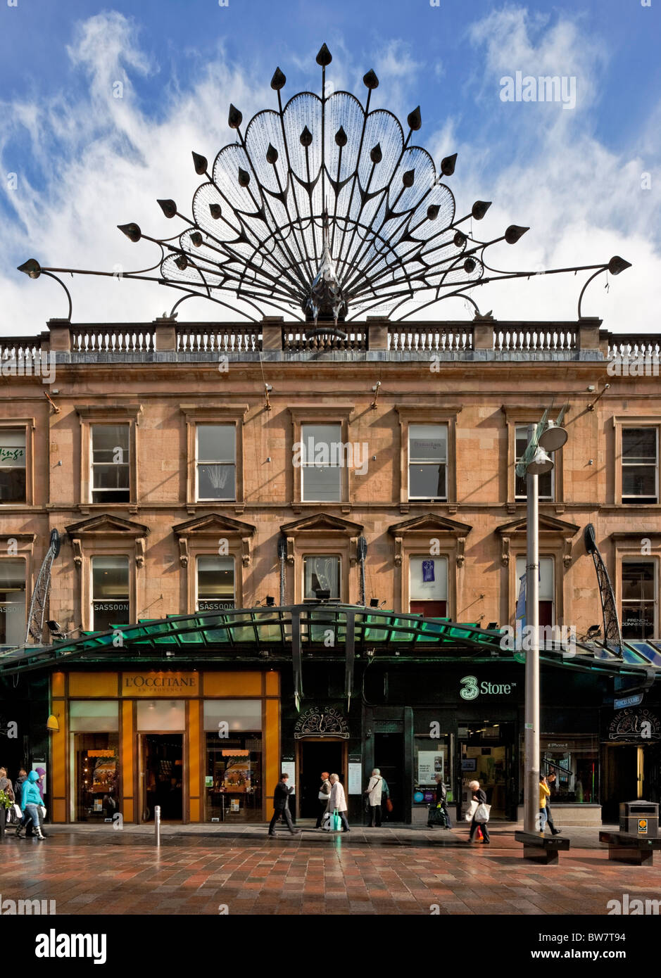 Princes Square, an art nouveau style shopping Mall in Glasgow Stock Photo