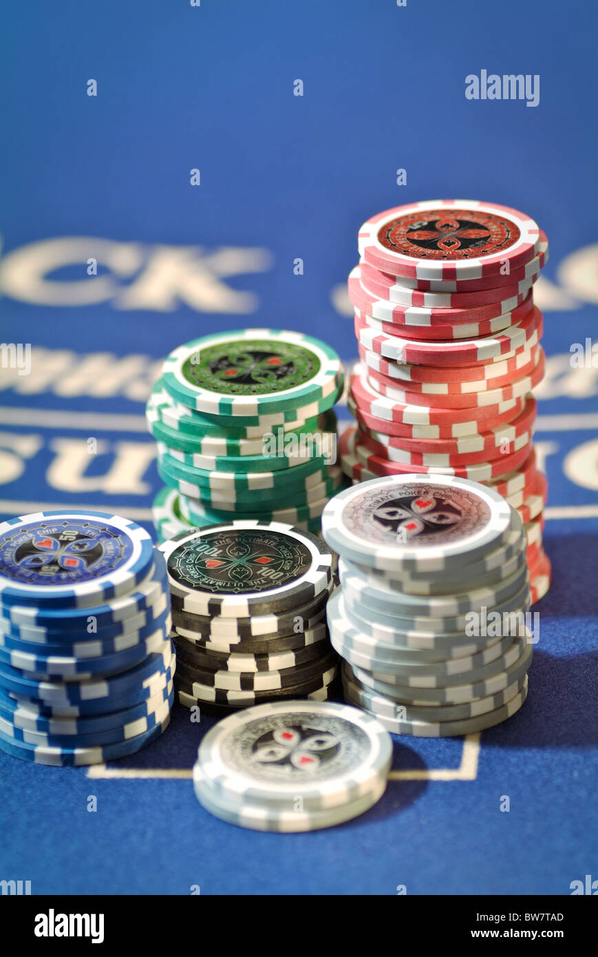Casino tokens Stock Photo