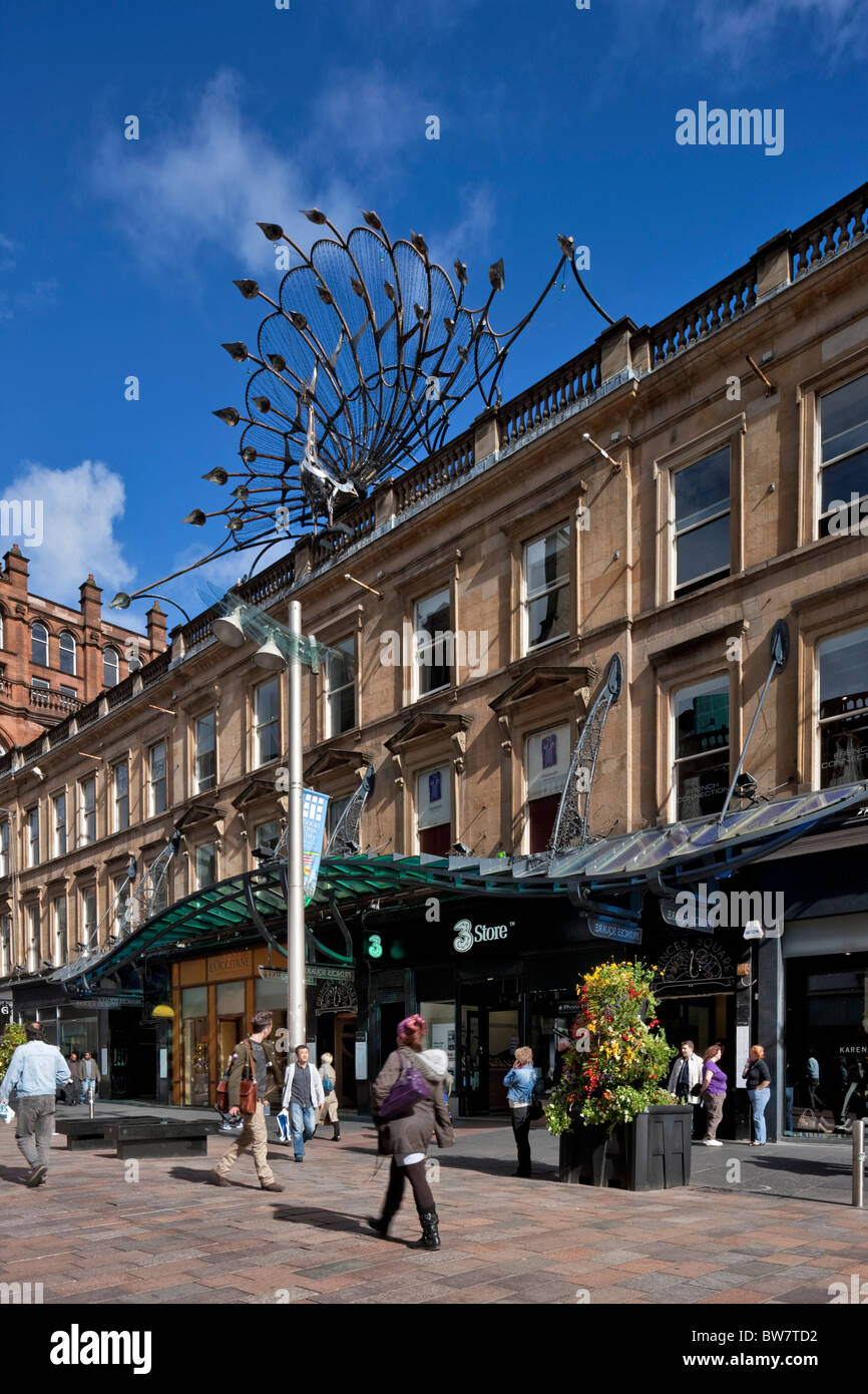 Princes Square, an art nouveau style shopping Mall in Glasgow Stock Photo