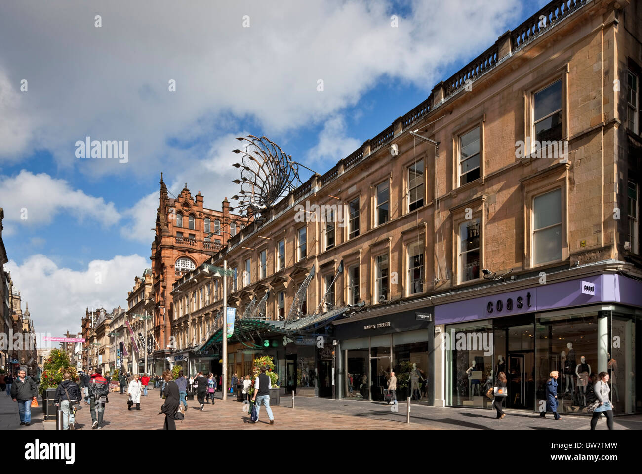 Princes Square, an art nouveau style shopping Mall in Glasgow Stock Photo