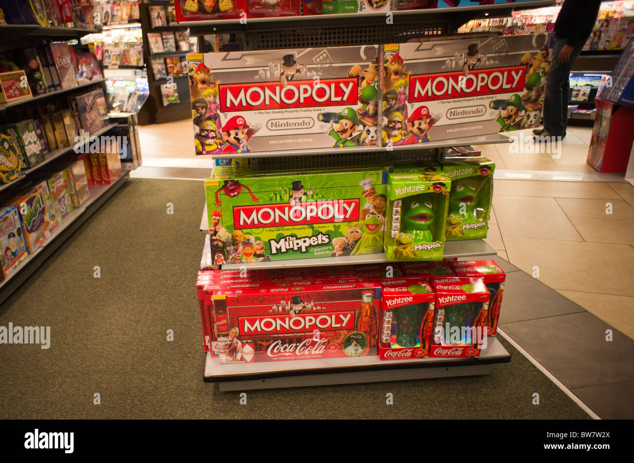 Thematic versions of the famous Monopoly board game are seen in a store in  New York Stock Photo - Alamy