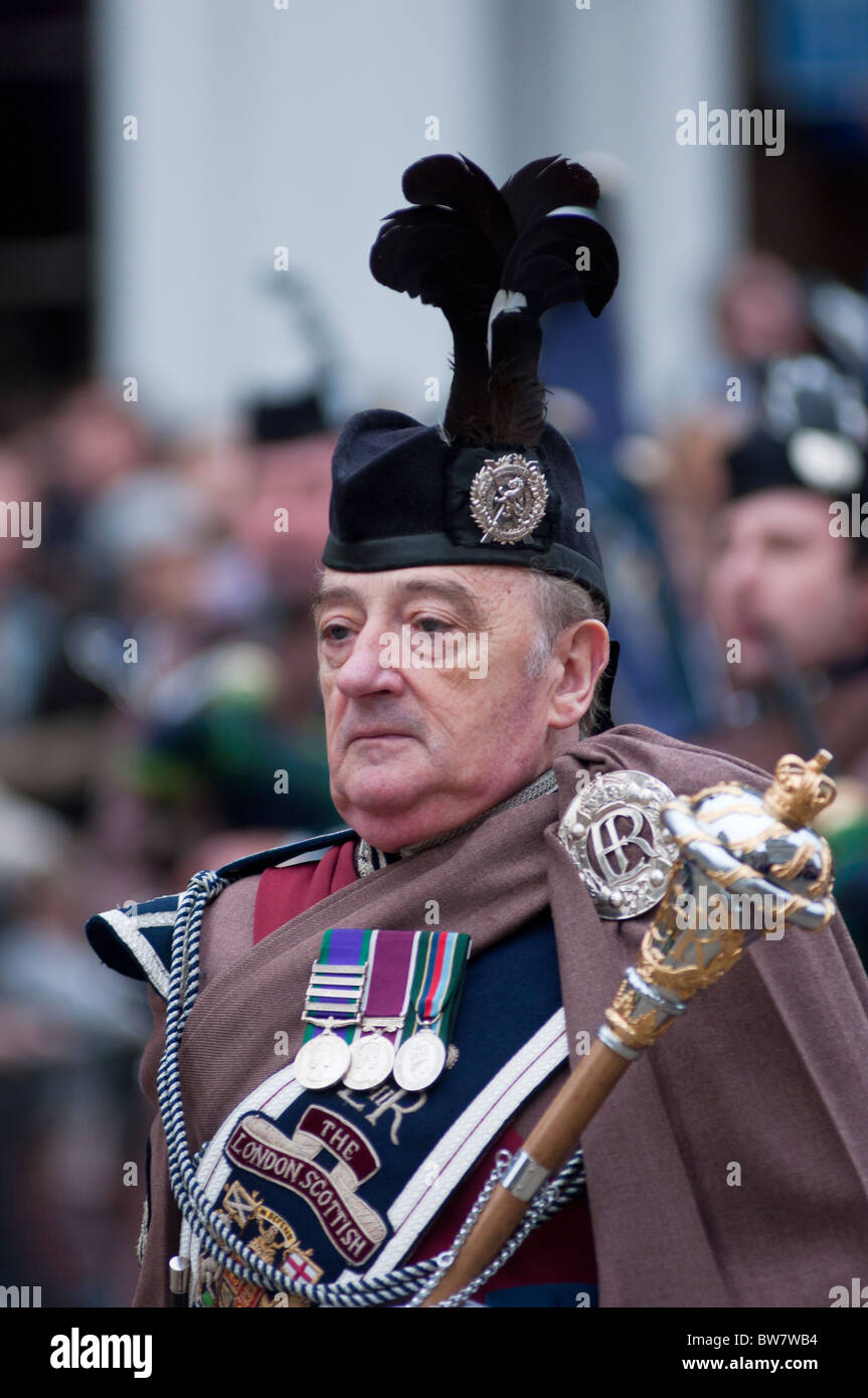 Scots guardsman at the Lord Mayor's show 2010, London, UK Stock Photo