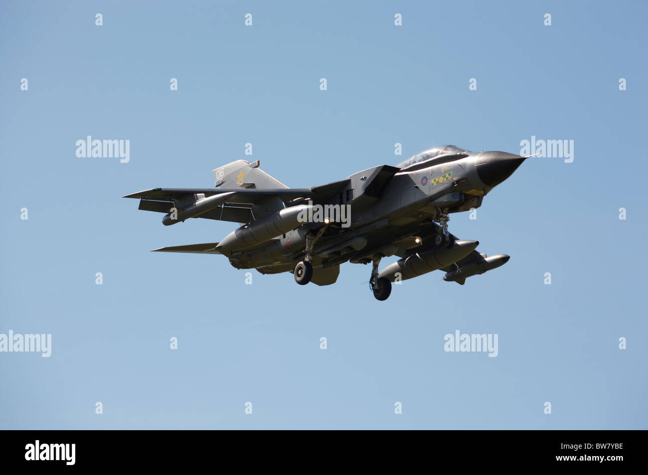Tornado aircraft about to land at RAF Leuchars. Stock Photo