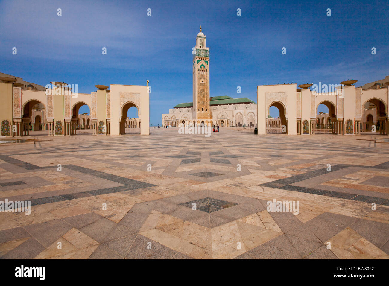 The seaside Hassan II mosque in Casablanca, Morocco. Stock Photo