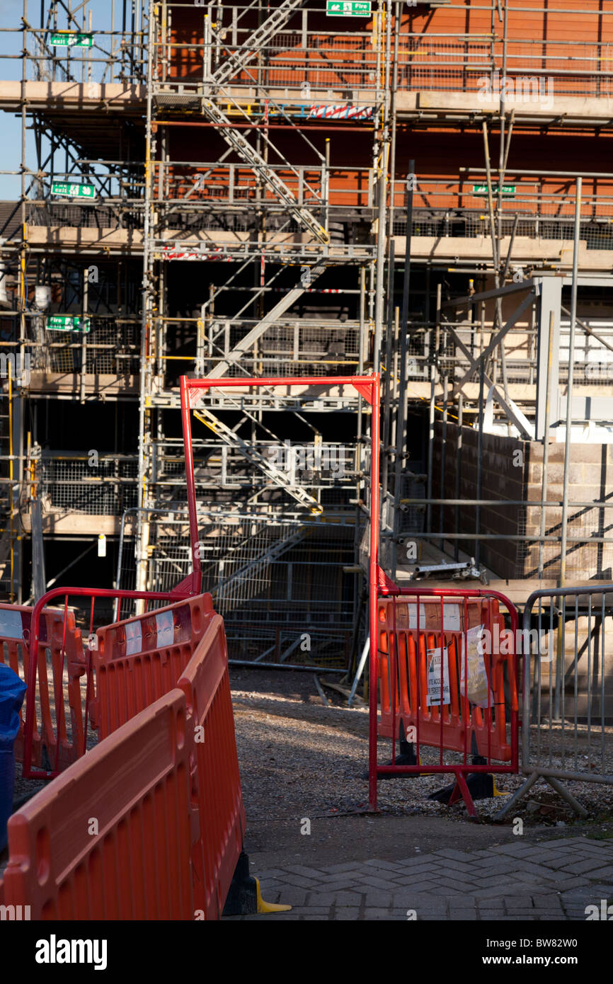 personnel entrance to building site Stock Photo