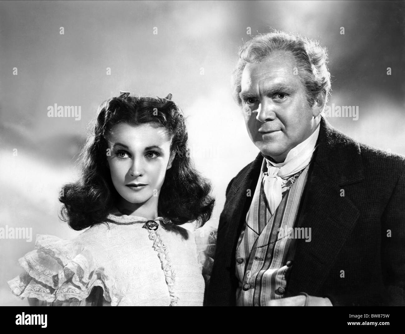 VIVIEN LEIGH, THOMAS MITCHELL, GONE WITH THE WIND, 1939 Stock