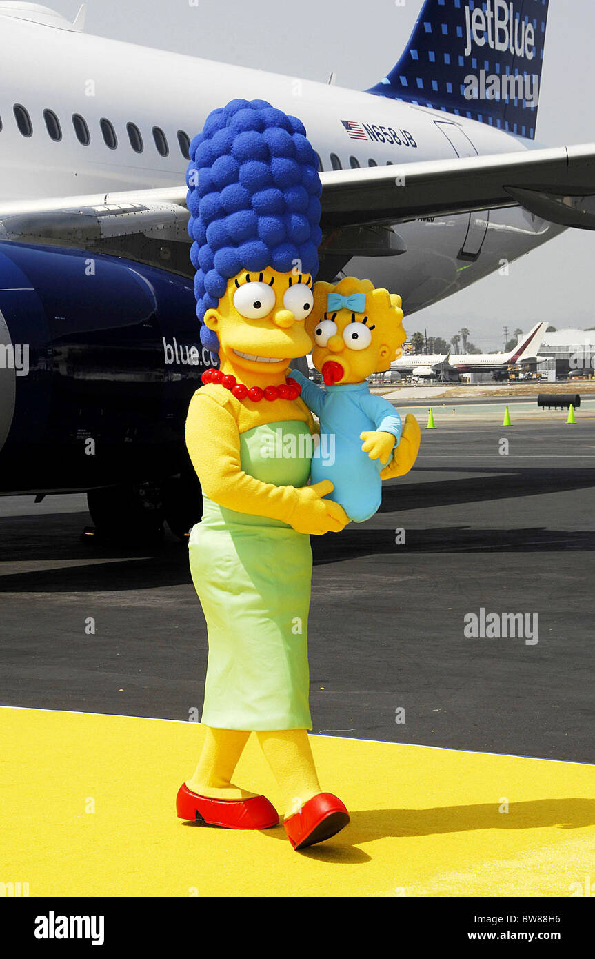 Simpsons JetBlue Event Stock Photo