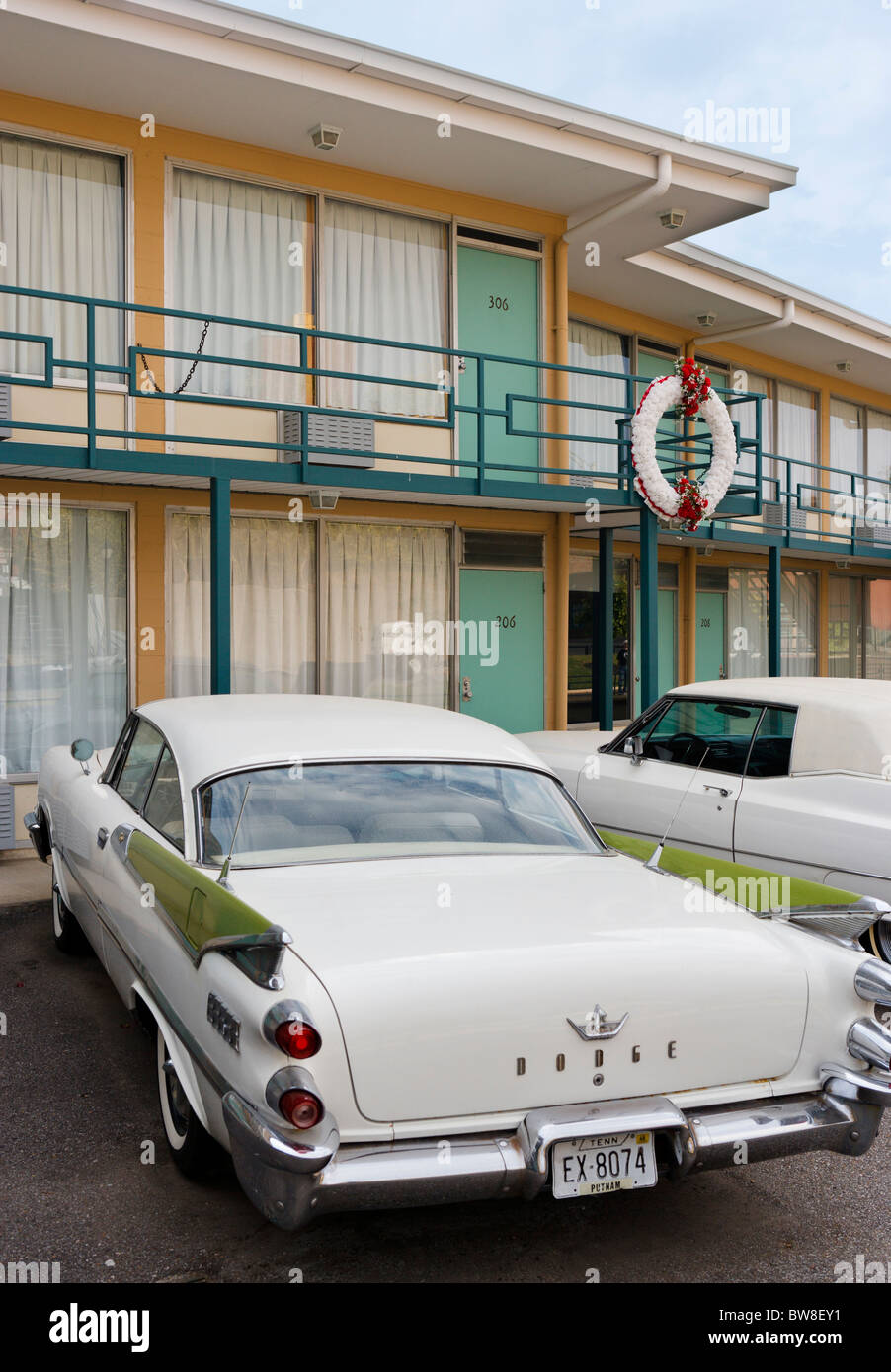 Room 306 at the Lorraine Motel, site of Martin Luther King Jr's assassination, National Civil Rights Museum, Memphis, Tennesse Stock Photo