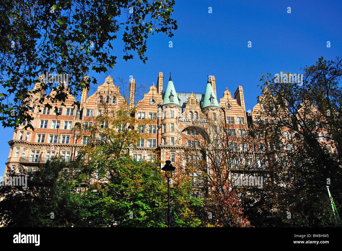Hotel Russell from Russell Square, Bloomsbury, Greater London, England