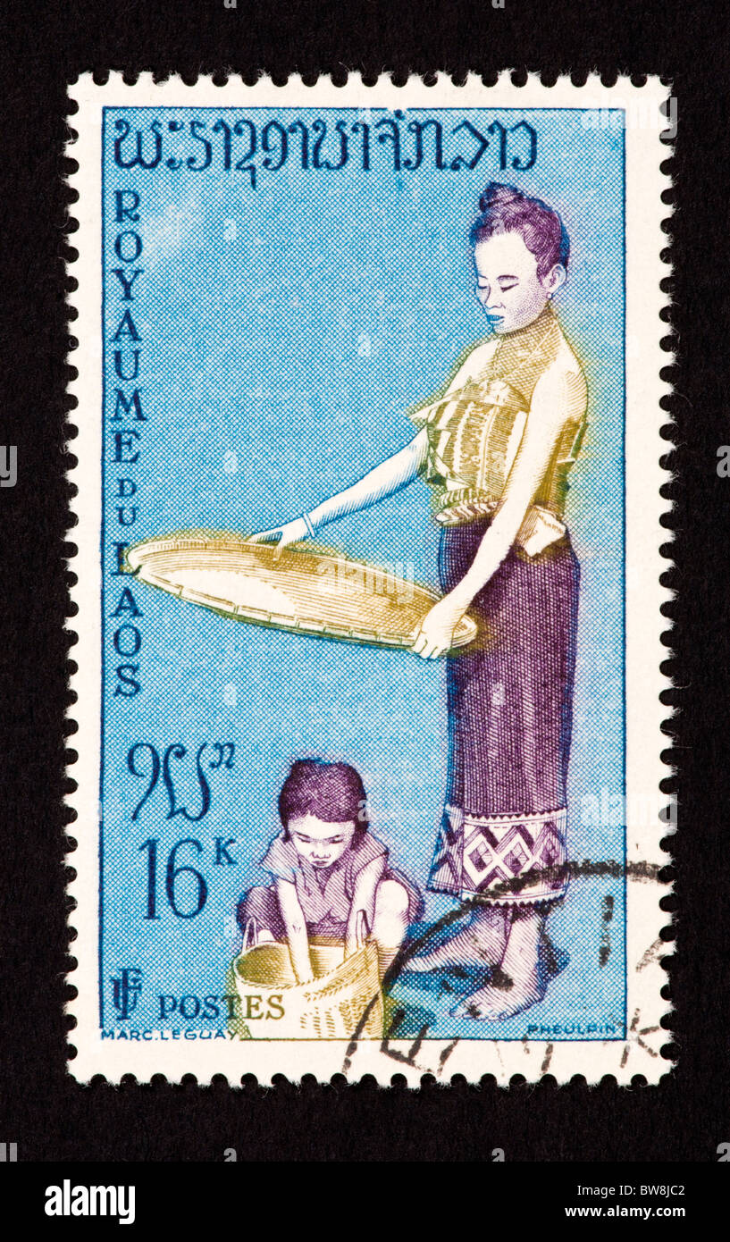 Laos rice farming hi-res stock photography and images - Alamy