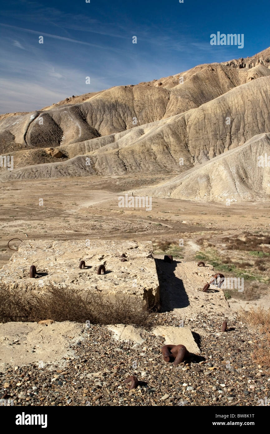 Remains of mining operation, Mt. Garfield near Grand Junction, Colorado USA Stock Photo