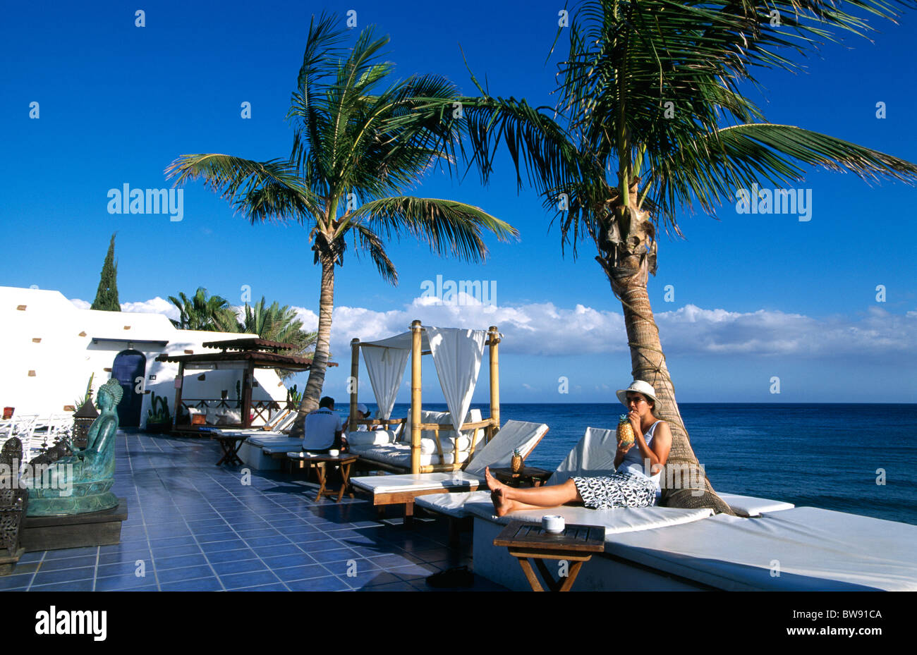 Beach Club La Ola in Puerto del Carmen, Lanzarote, Canary Islands, Spain  Stock Photo - Alamy