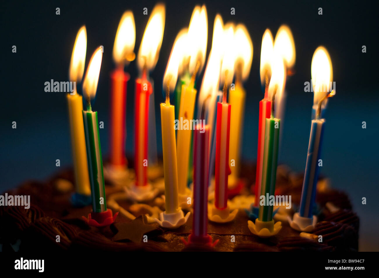 Many Candles Cake High Resolution Stock Photography and Images Alamy